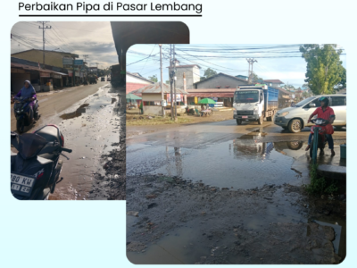 Gangguan Distribusi Air di Unit Sanggau Ledo Akibat Perbaikan Pipa Pasar Lembang