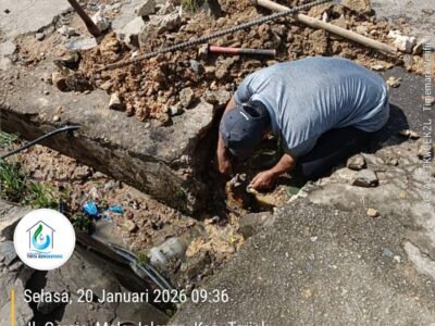Perbaikan Pipa Distribusi di Wilayah Bukit Taruna Telah Selesai 20/1/2026