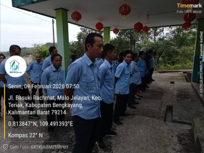 Perumdam Tirta Bengkayang Tekankan Akurasi Data dan Disiplin Pegawai dalam Apel Pagi 9 Februari 2026