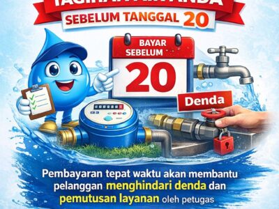 Perumda Air Minum Tirta Bengkayang Ingatkan Pelanggan Segera Melunasi Tagihan Air Sebelum Tanggal 20, 12-3-2026